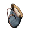 Denim Patchwork Handbag Large Capacity Retro One-shoulder Bucket Bag