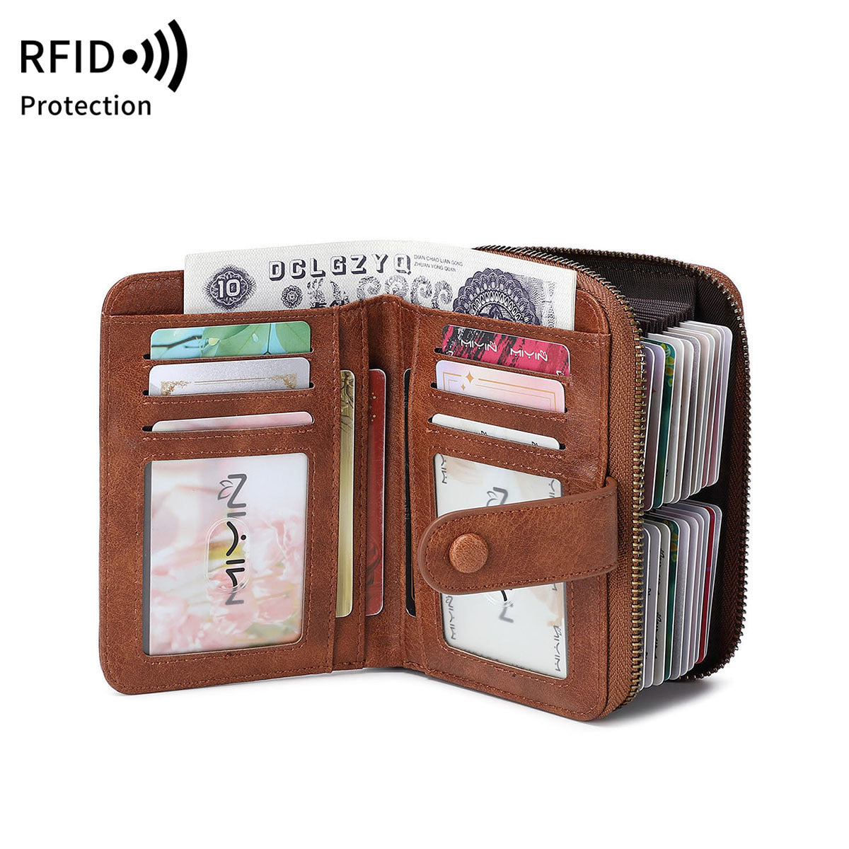 Leopard Print Multifunctional Zipper Retro Small Wallet