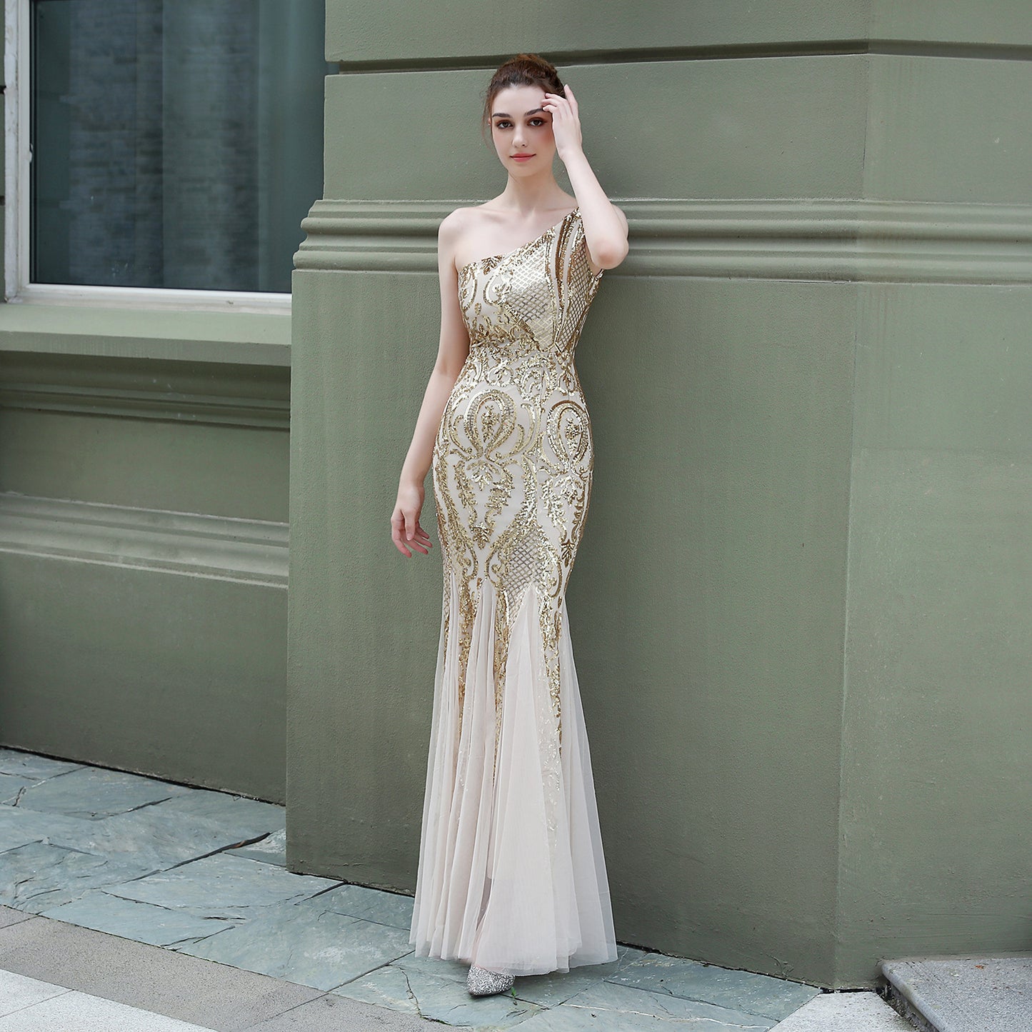 Abito da Sera Donna Fata Fantasy da Festa Sexy Lungo Sottile per Sposa