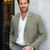 Giacca da uomo casual in cotone e lino