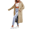 Cardigan lungo con tasche larghe e maglione cappotto