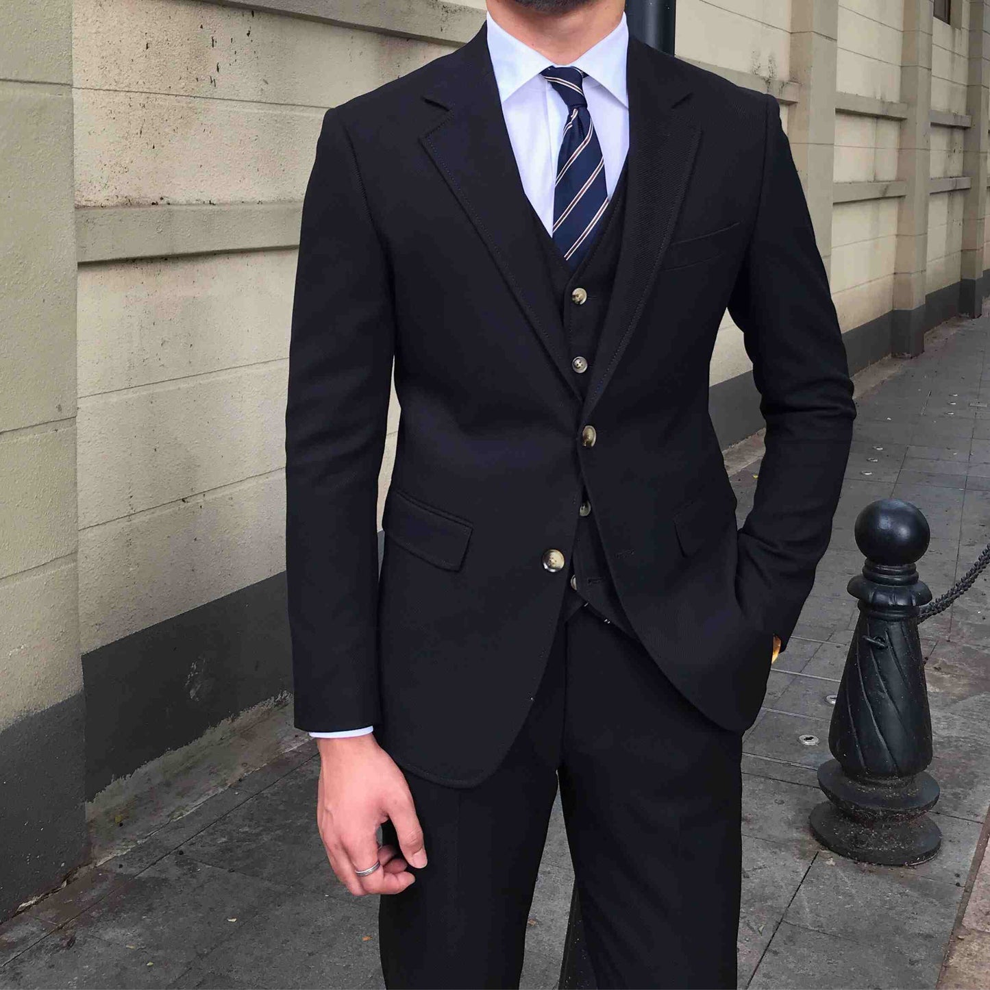 Abito da uomo tre pezzi slim fit versatile e casual
