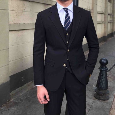 Abito da uomo tre pezzi slim fit versatile e casual