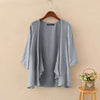 Cardigan estivo a maniche corte tinta unita da donna