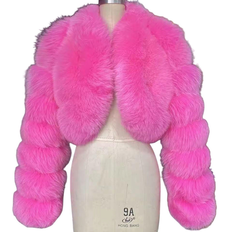 Short Stitching Winter Warm All-matching Top Jacket