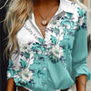 New Womens Delicate Floral Print Long Sleeve Shirt