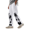 Men's Hawaiian Printed Wide-leg Pants Mid-waist
