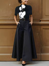 Cities Solid Color Wide-leg Pants No Belt