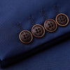 Abito tre pezzi casual da uomo, slim fit, blu scuro, stile British Coreano