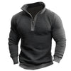 Men's Coat Contrast Color Zipper Casual Sweatshirt