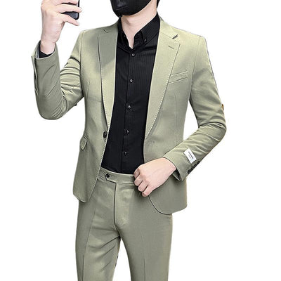 Abito da uomo in stile coreano, slim fit, per affari o casual