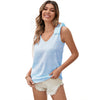 Camicetta da donna in chiffon jacquard con pompon, scollo a V, casual