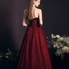 Vestito lungo rosso tubino da donna resistente