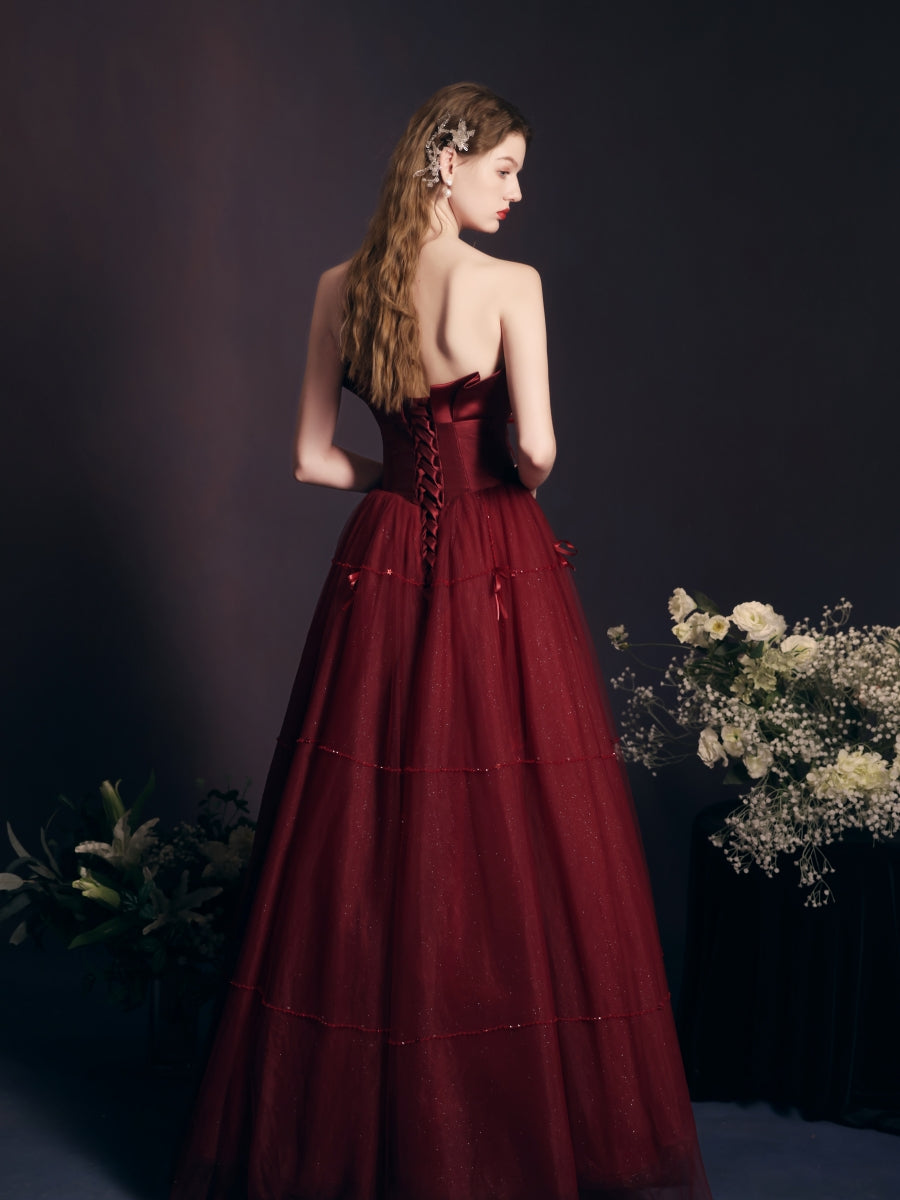 Vestito lungo rosso tubino da donna resistente
