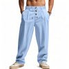 Men's Breathable Cotton Linen Loose Leisure Sports Trousers