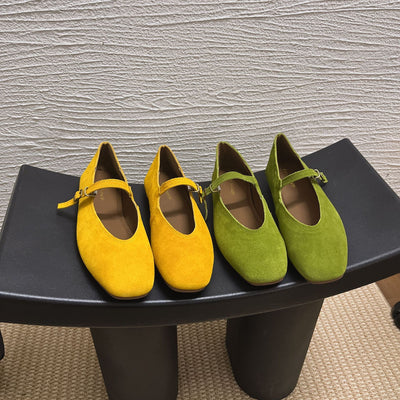 Flat Square Toe Mary Jane Pumps Women's Shoes