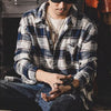 Retro Plaid Shirt Men's Long Sleeve Loose All-matching