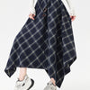 Irregular Plaid Skirt Women's Retro Plaid