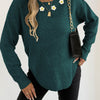 Women's Crochet Patchwork Round Neck Comfort And Casual Sweater