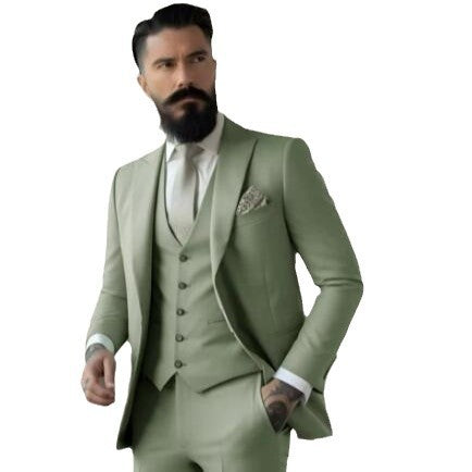 Completo da Uomo Slim Fit Tinta Unita