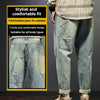 Stretch Retro Yellow Mud Jeans Men Fashion Brands Loose Casual Trousers