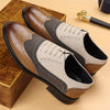 Plus Size Male Brogue Pointed Casual Leather Shoes