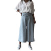 Eleganti Jeans in Denim Casual a Vita Alta Vestibilità Ampia