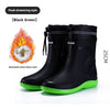 Cotton-padded Warm-keeping Fixed Velvet Rain Boots For Men And Women