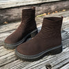 Women's Thick Heel Solid Color Casual And Comfortable Martin Boots