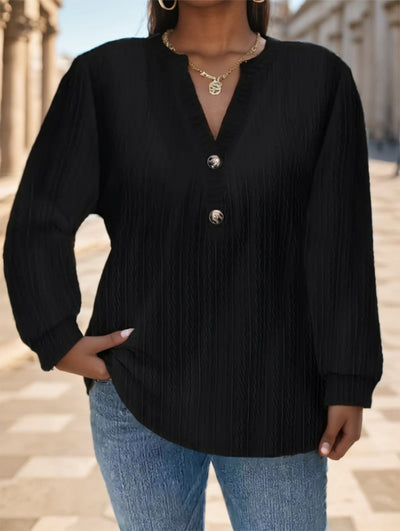 Women's Solid Color Long Sleeved Shirt