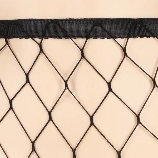 Collant a rete da donna, sexy, a vita alta, in rete elasticizzata, con trafori