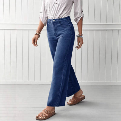 High-quality Straight-leg Denim Jeans For Women