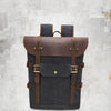 European And American Computer Crazy Horse Leather Backpack