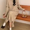 Half Turtleneck Base Knitting Dress Overknee Long