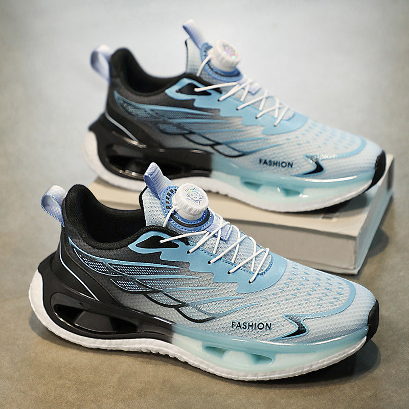 Shock Absorption Rotating Youth Button Sneaker