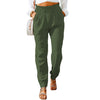 Ruffled Elastic Waistband High Waist Trousers