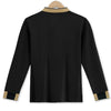 Camicia a maniche lunghe da uomo con risvolto, a tinta unita, abbottonata, casual ed elegante