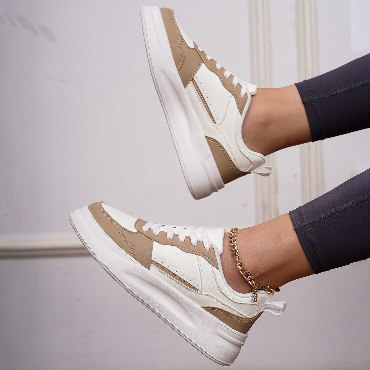 Scarpe casual con plateau, abbigliamento esterno, scarpe da donna con rialzo in altezza