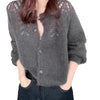 Long Sleeve Soft Glutinous Women's Clothing Gentle Dignified Hollow Sweater