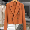 Blazer corto casual in stile western retrò da donna