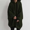 Women's Solid Color European And American Loose Sweater Fashion Hooded Zipper