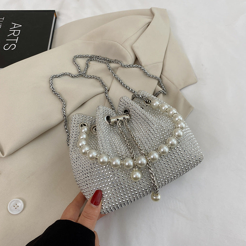 Fashion Light Diamond Shoulder Bag Western Style Chain Crossbody