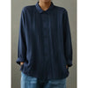 Womens Cotton-Linen Long-Sleeve Loose Shirt With Lace Trim