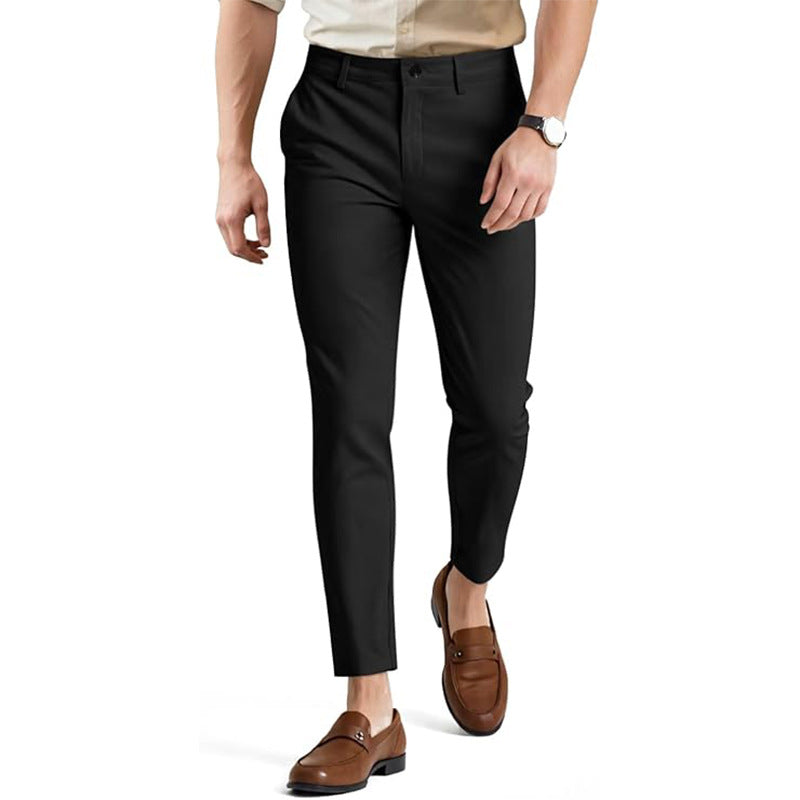 Men's Slim Fit Elastic Damask Casual Pants
