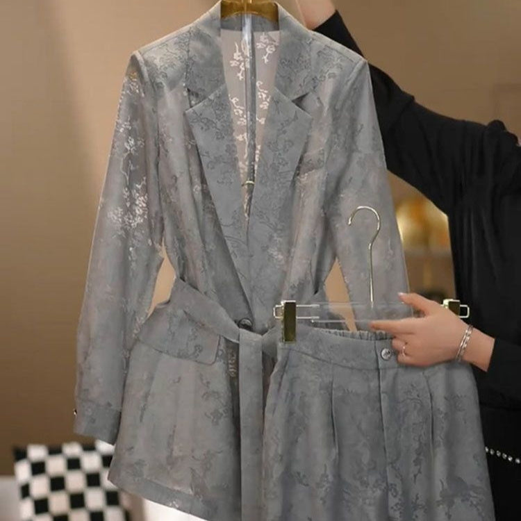 Womens Stylish Two-piece Set Featuring A Top And Wide-leg Pants