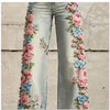 Elegant Floral Pattern Women's Trousers