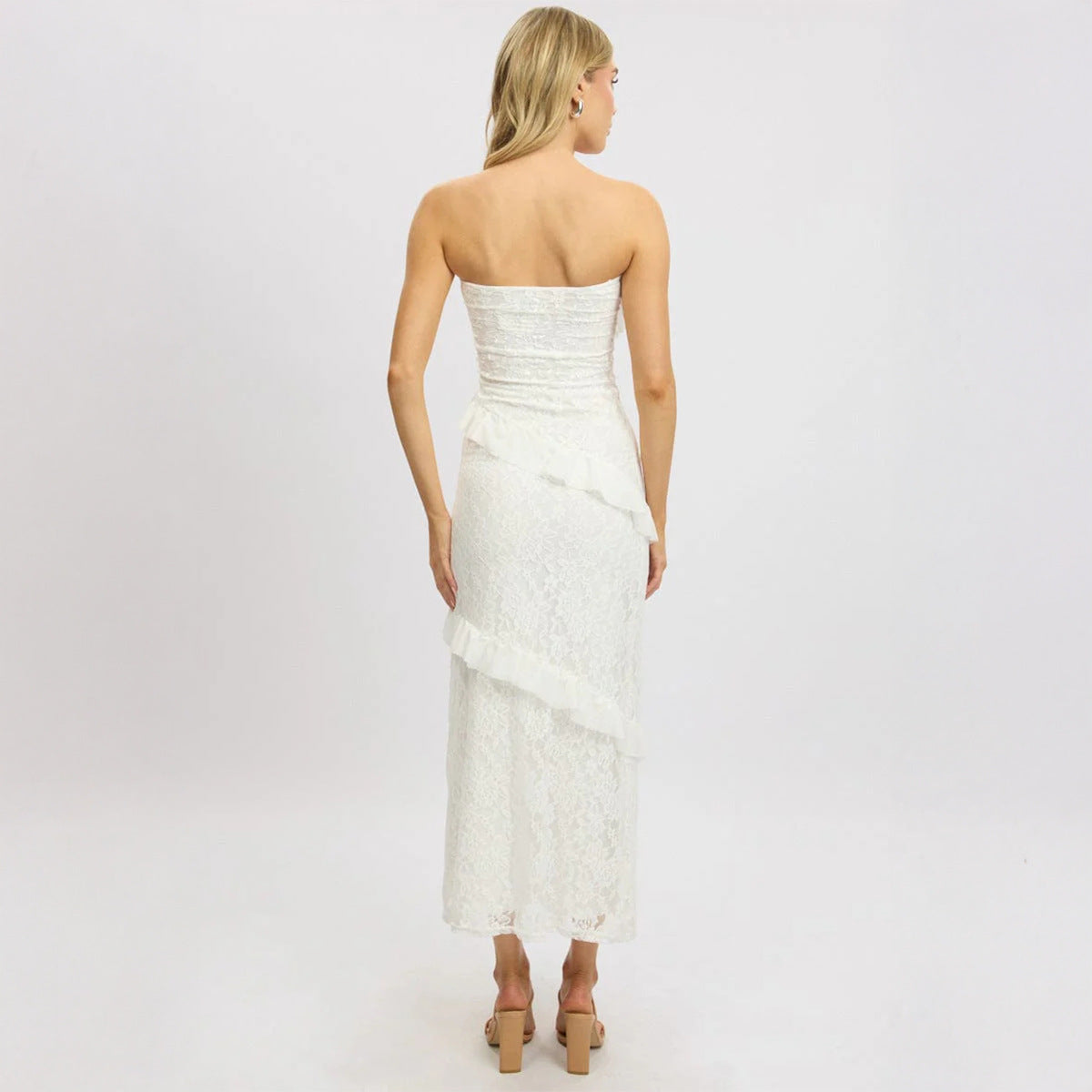 Elegant Strapless Sleeveless Sheath Dress