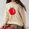 Women's Round Neck Sweater Loose-fitting Long Sleeve Sweater