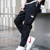 Pantaloni Harem alla Moda Multi-tasche Tutti Abbinabili con Risvolto