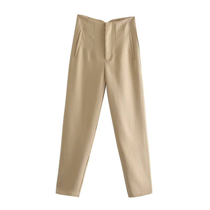Women's Fashion Slim Fit Slimming High-waisted Trousers